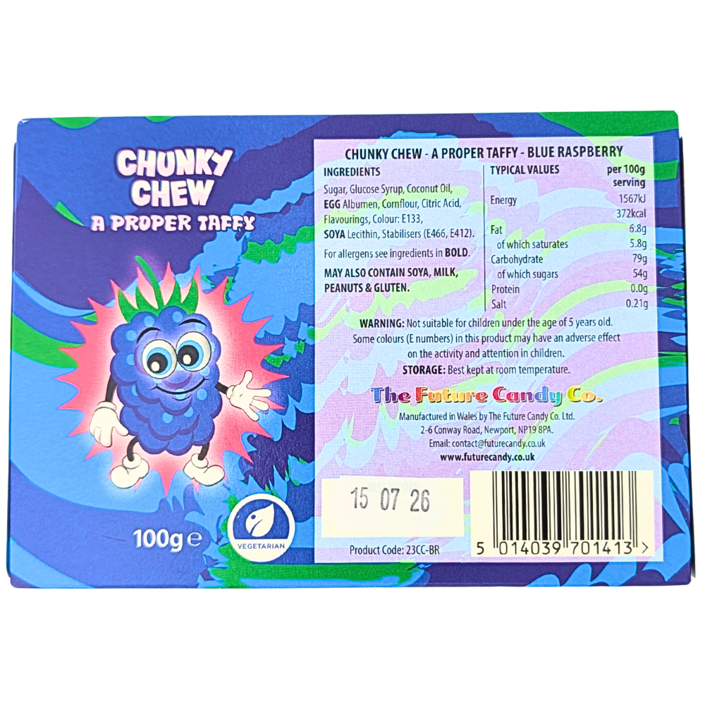 Chunky Chew Blue Raspberry (UK) - 100g
