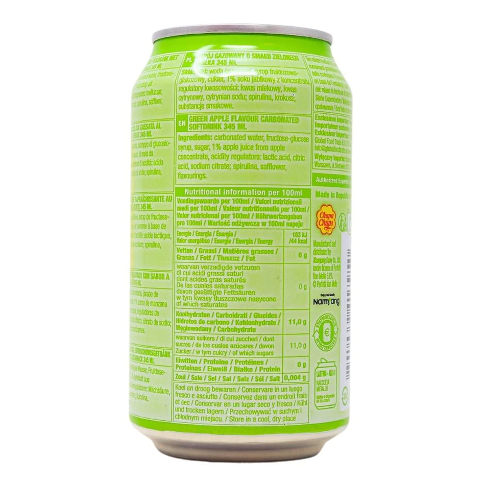 Chupa Chups Sparkling Sour Green Apple - 345mL