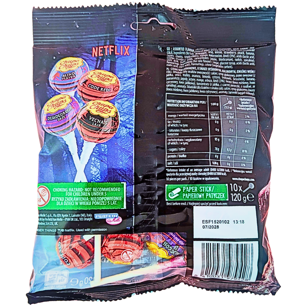 Chupa Chups Stranger Things 4 Flavours - 120g | Candy Funhouse – Candy ...