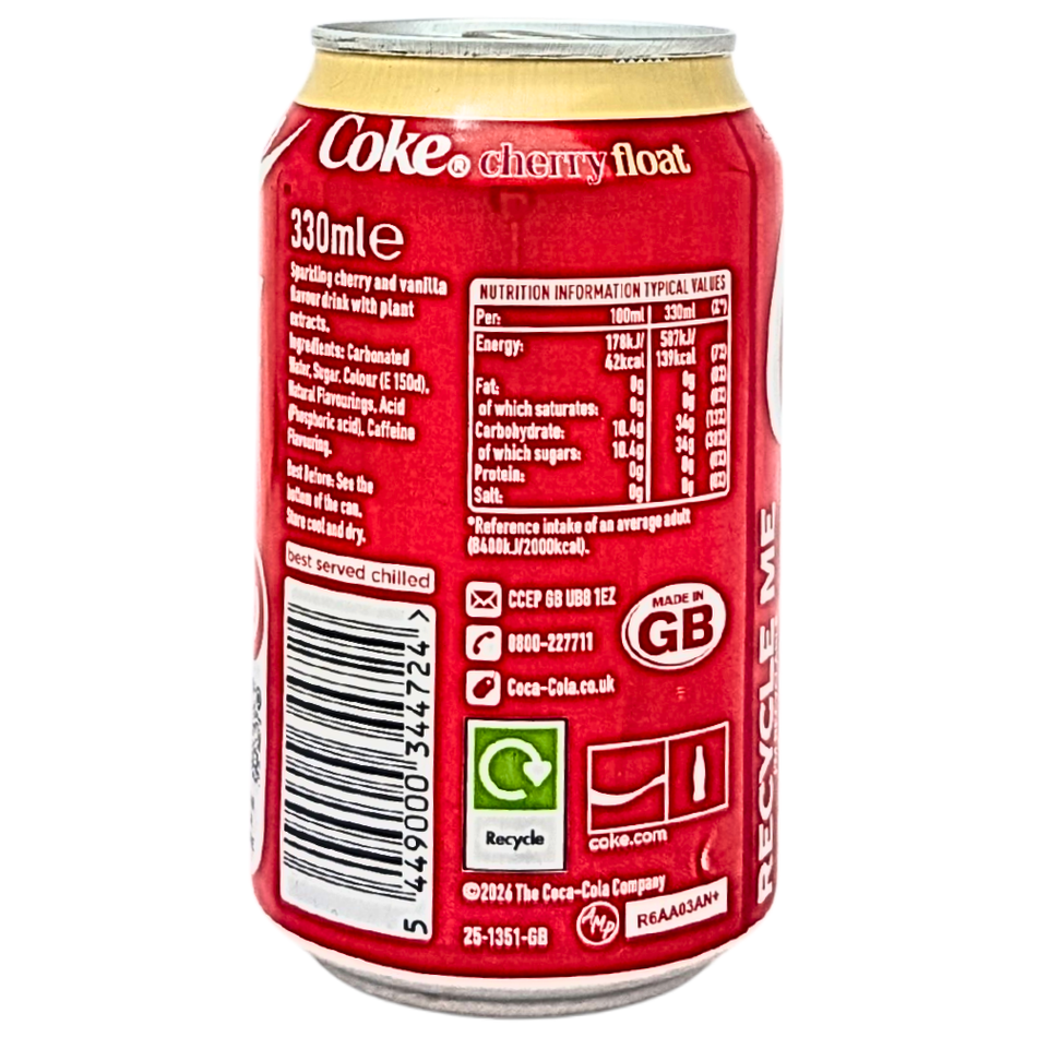 Coca-Cola Cherry Float (UK) - 330mL