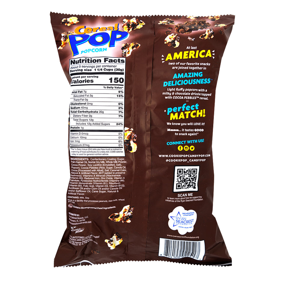 Candy Pop Cocoa Pebbles Popcorn - 149g  Nutrition Facts Ingredients
