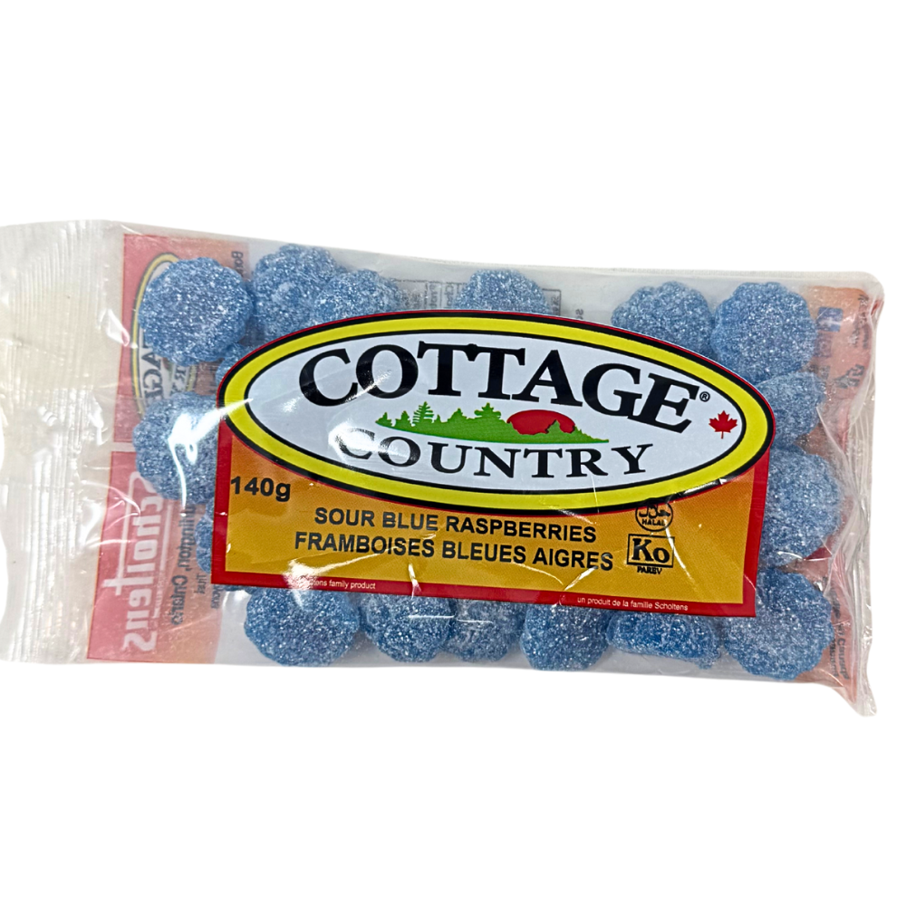 Cottage Country Sour Blue Raspberries - 140g | Candy Funhouse – Candy ...