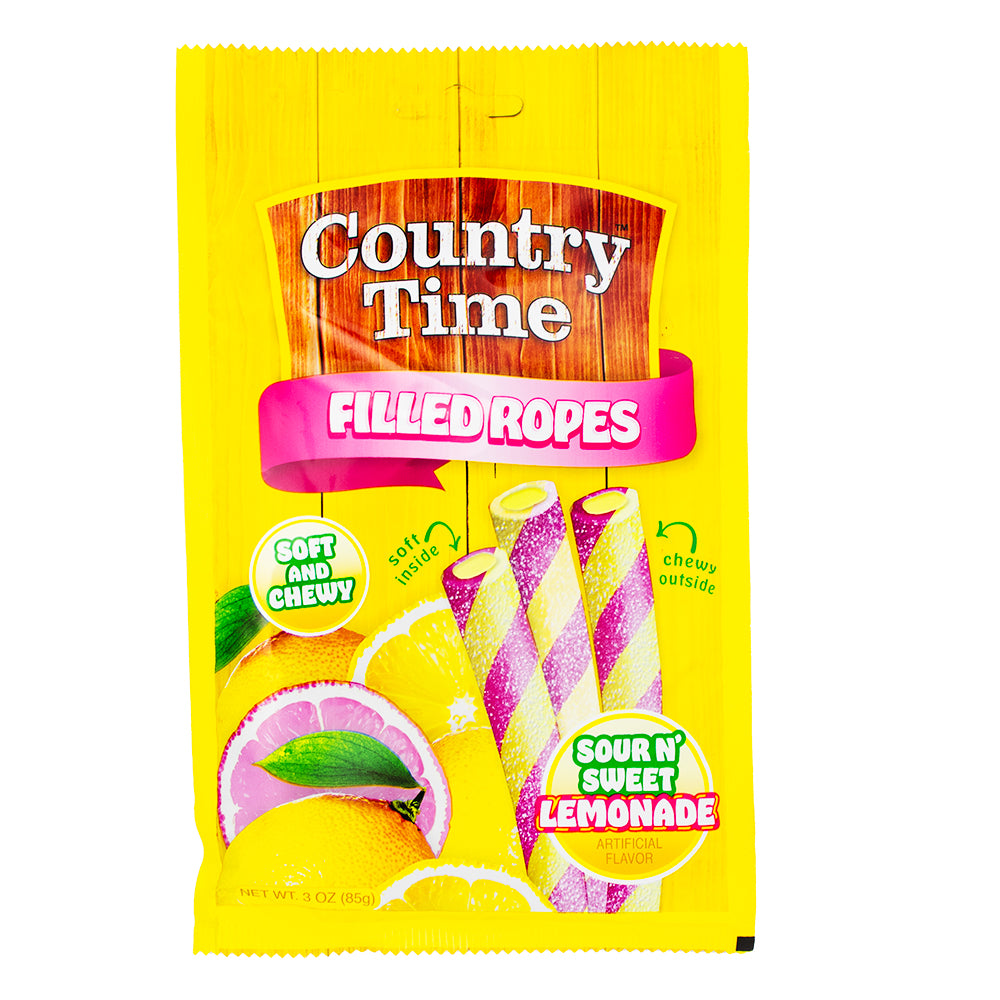 Country Time Lemonade Ropes - 3oz - Lemonade Candy - Lemonade - Lemonade Ropes - Country Time - Country Time Candy