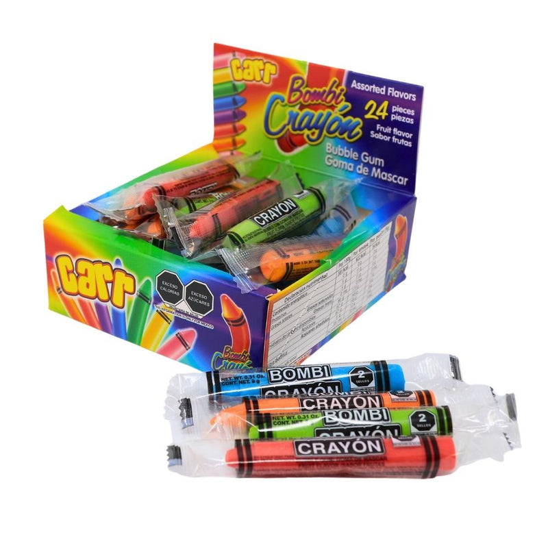 Crayon Bubble Gum - 24ct Box
