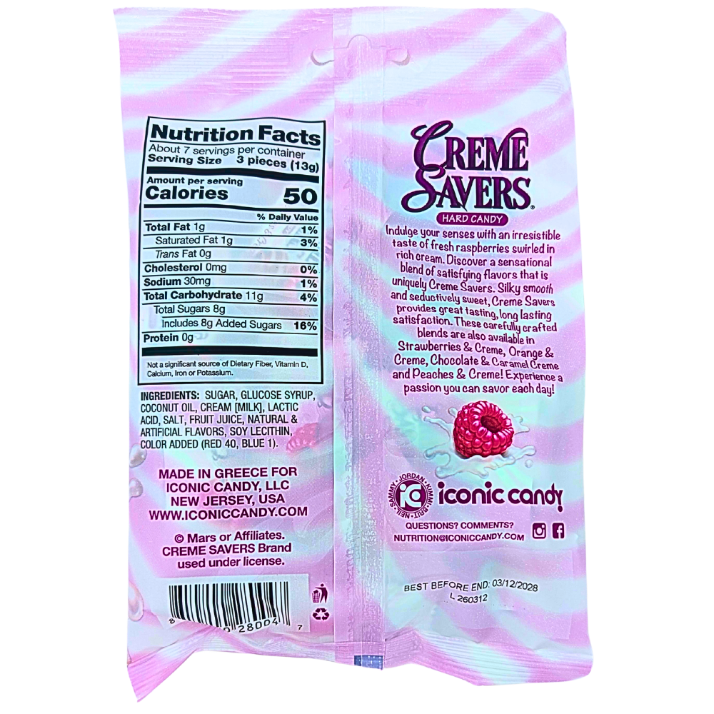 Creme Savers Raspberries and Creme - 3oz