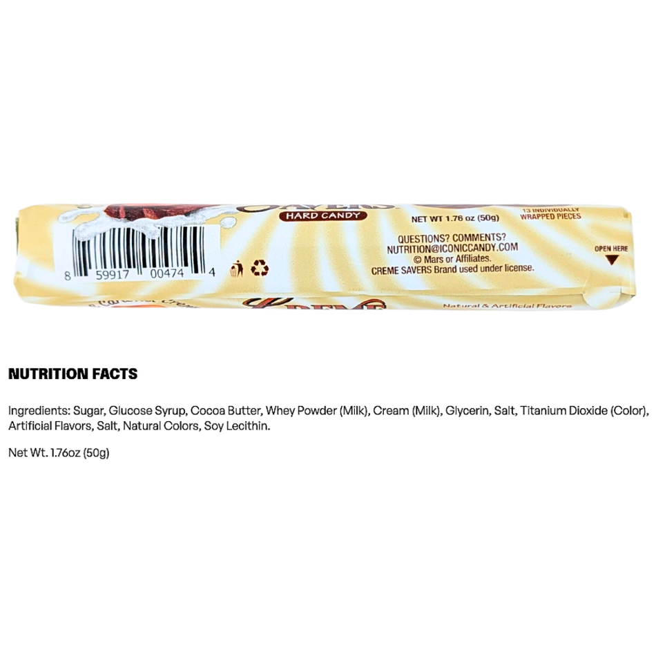 Creme Savers Rolls Chocolate & Caramel - 1.76oz