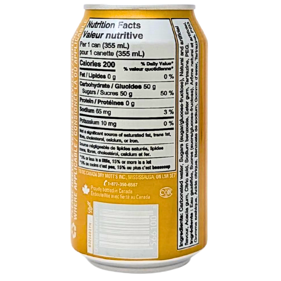 Crush Pineapple Soda - 355mL