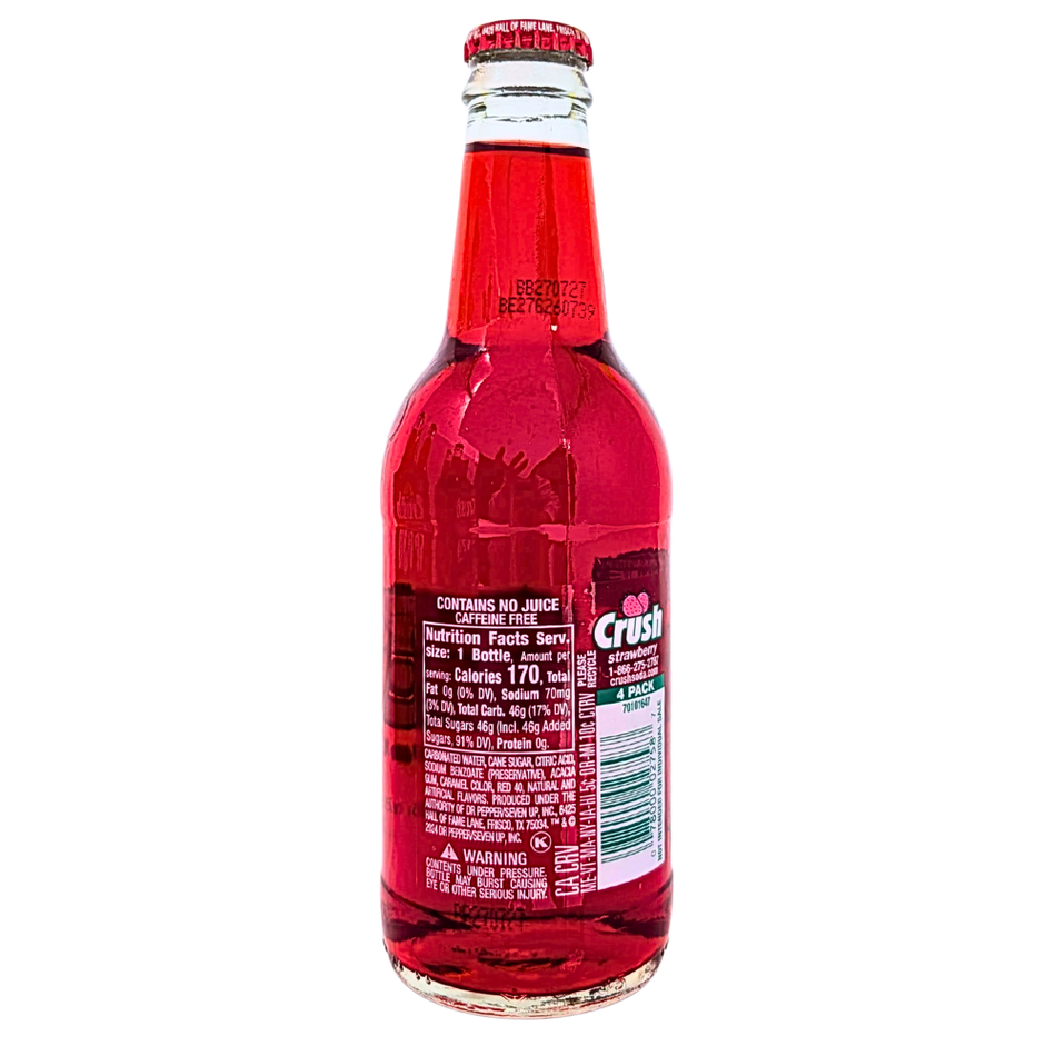 Crush Strawberry Soda in Glass - 12oz