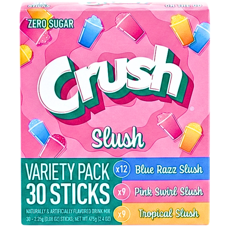 Crush Sugar Free Singles To Go Variety Pack - 30 Pack