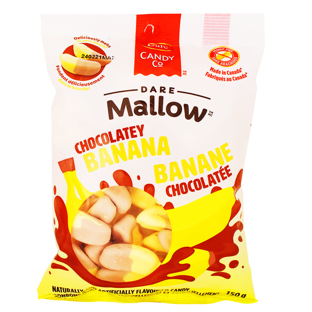 Dare Mallow Chocolatey Banana Flavoured Marshmallow Candy - 150g - Dare - Old Fashioned Candy - Canadian Candy
