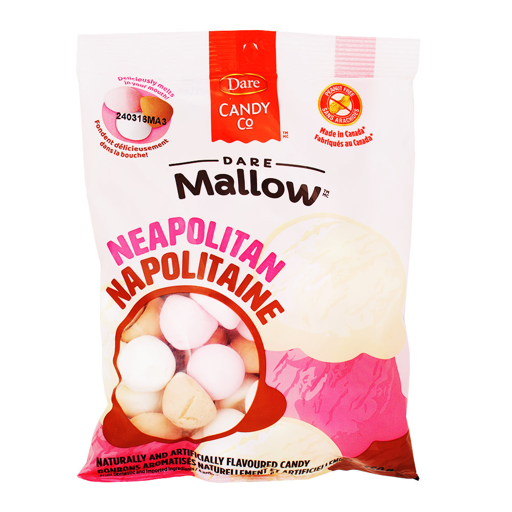 Dare Mallow Neapolitan Flavoured Marshmallow Candy - 150g - Canadian Candy - Dare Canada - Dare Candy - Marshmallow Candy