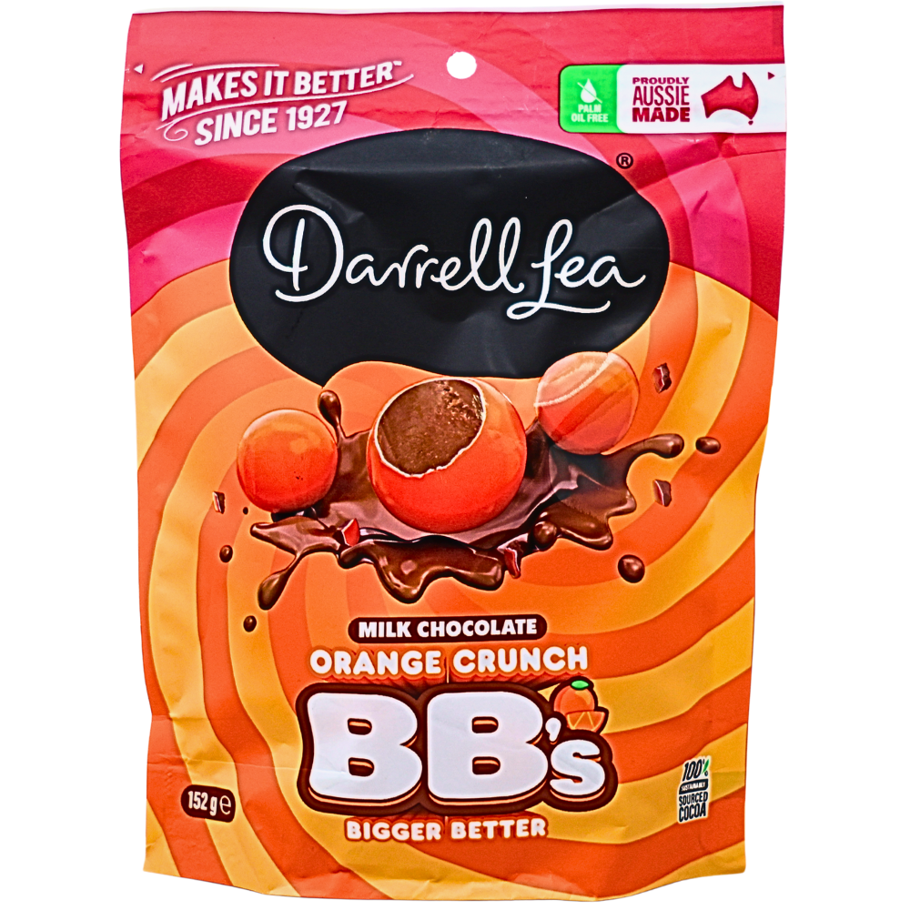 Darrell Lea Orange Crunch BB's Milk Chocolate 152g | Candy Funhouse ...