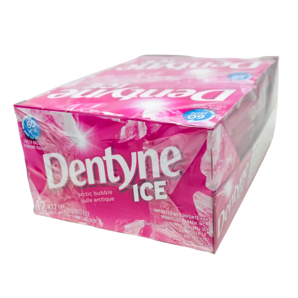 Dentyne Ice Arctic Bubble 12 Pieces - 12 Pack Box - Dentyne Ice Arctic Bubble - 12 Pack Box - Fresh breath gum - Minty flavour gum - Refreshing chewing gum - Long-lasting freshness - On-the-go freshness - Cool burst of flavour - Invigorating gum - Breath-freshening gum
