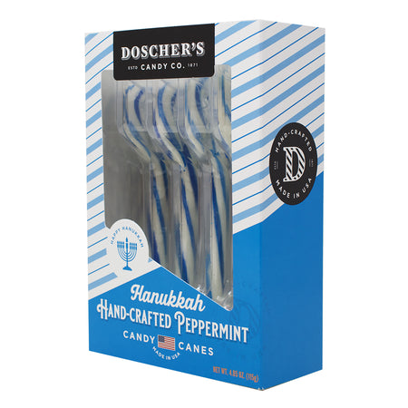 Hanukkah Candy Canes 12ct - 4.05oz - Hanukkah Old - Fashioned Candy - Candy Canes - Candy Cane