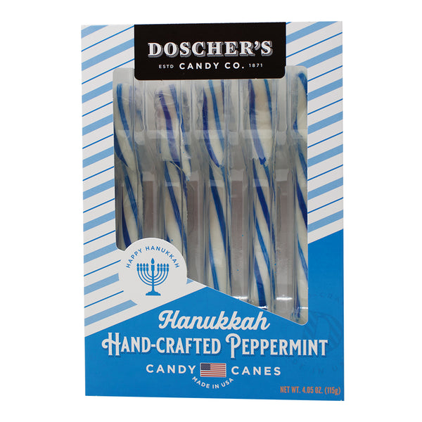 Doscher's Candy Canes, Peppermint, Hand Crafted, Hanukkah - 4.05 oz