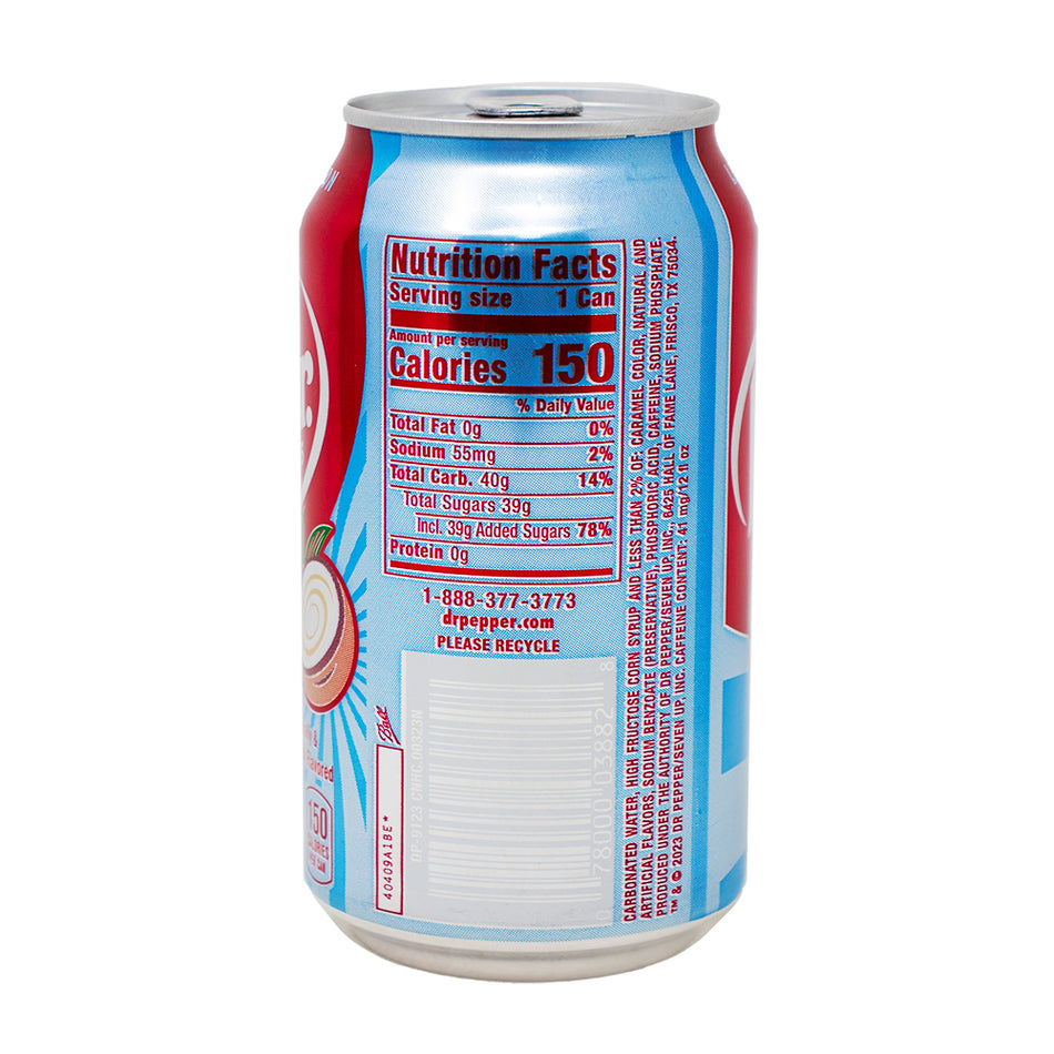 Dr Pepper Creamy Coconut Limited Edition - 355mL  Nutrition Facts Ingredients