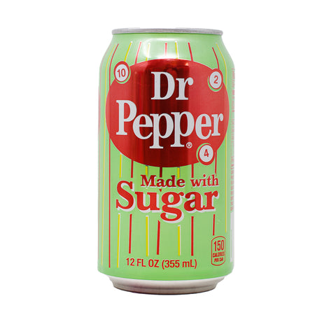 Dr Pepper Made with Real Sugar - 355mL - Soda Drink - Dr Pepper - Zero Sugar Drink - Dr Pepper Zero Sugar