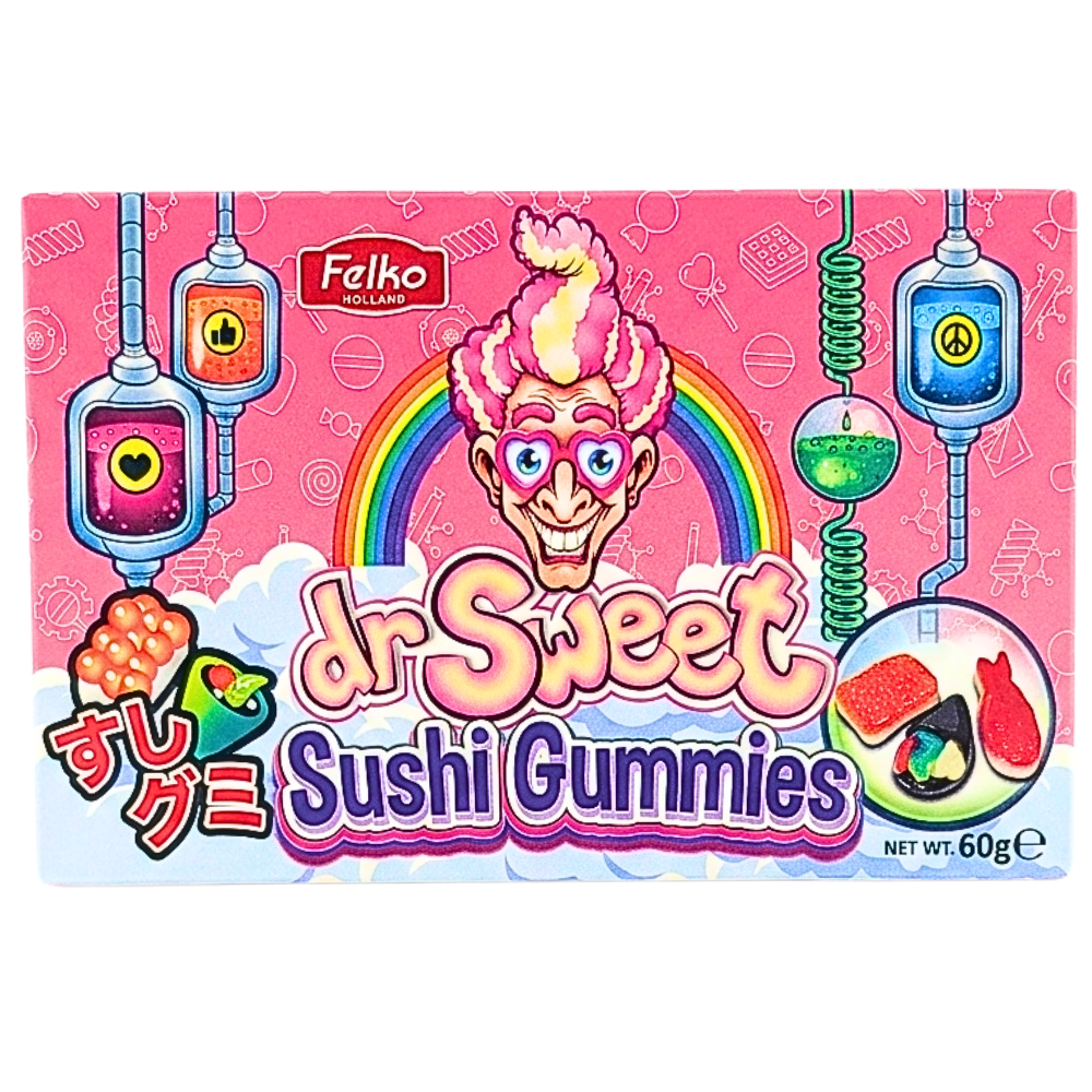 Dr. Sweet Sushi Gummies Theatre Box - 60g | Candy Funhouse – Candy ...