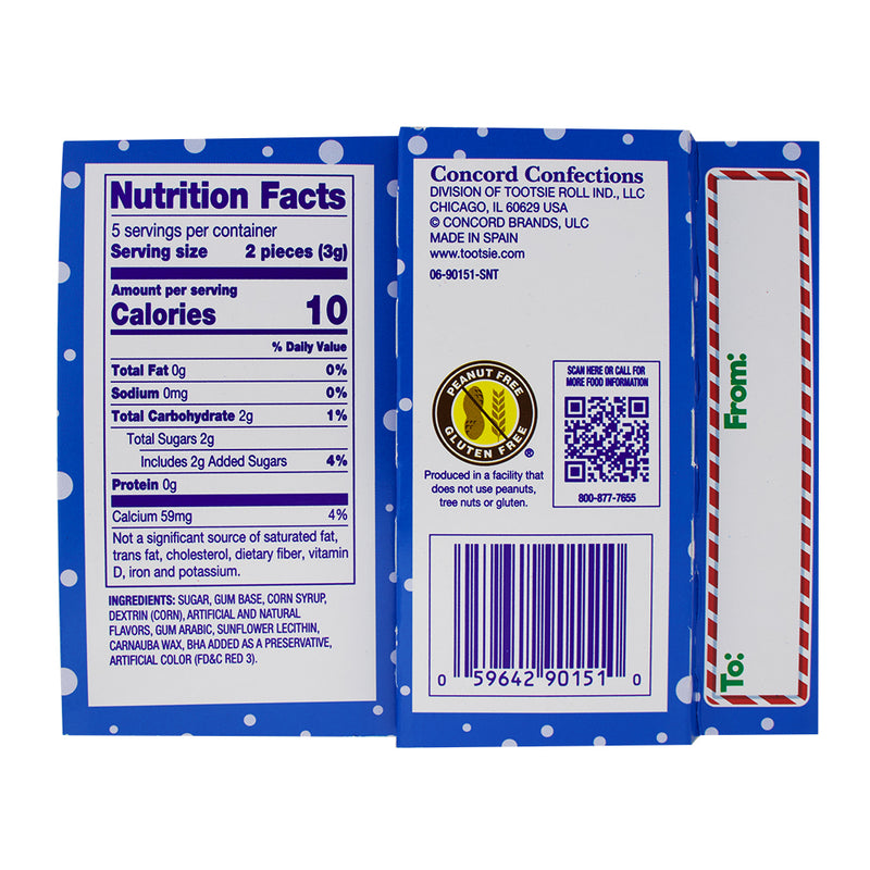 Dubble Bubble Holiday Gum Cards - 10pcs Nutrition Facts Ingredients - Christmas Candy - Stocking Stuffer - Bubblegum - Bubble Gum