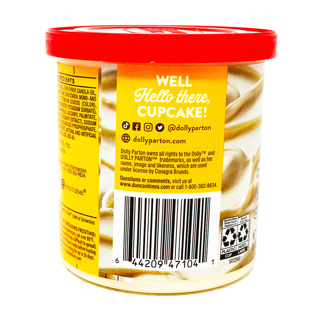 Dolly Parton Original Buttercream Frosting - 16oz Nutrition Facts Ingredients - Dolly Parton - Dolly Parton Cake - Dolly Parton Cake Frosting - Duncan Hines - Dolly Parton Original Buttercream Frosting - Dolly Parton Brownie