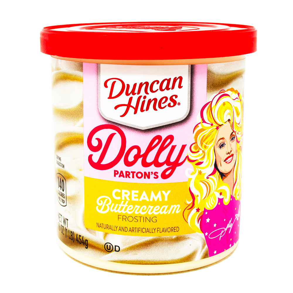 Dolly Parton Original Buttercream Frosting - 16oz - Dolly Parton - Dolly Parton Cake - Dolly Parton Cake Frosting - Duncan Hines - Dolly Parton Original Buttercream Frosting - Dolly Parton Brownie