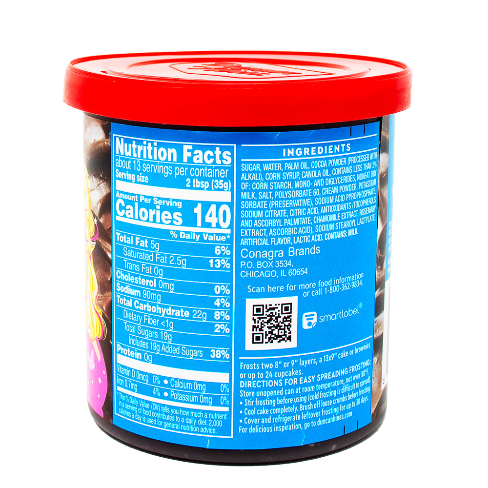 Dolly Parton Chocolate Buttercream Frosting - 16oz Nutrition Facts Ingredients - Dolly Parton - Dolly Parton Cake - Dolly Parton Cake Frosting - Duncan Hines - Dolly Parton Chocolate Buttercream Frosting - Dolly Parton Brownie