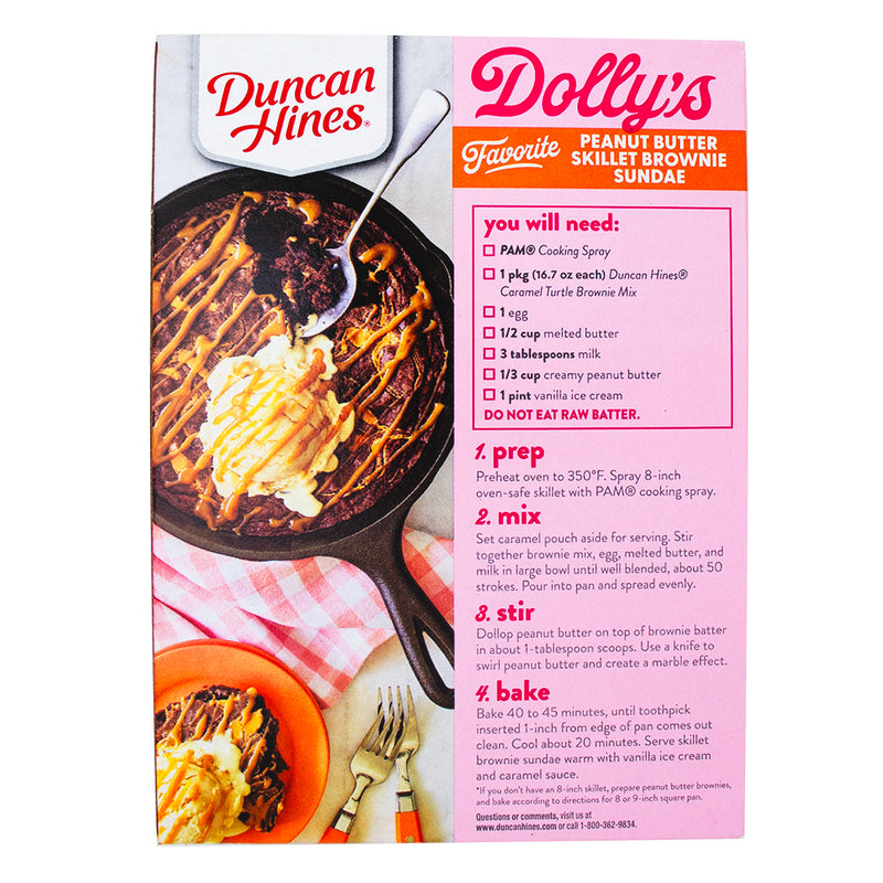Dolly Parton Turtle Caramel Brownie Mix - 16.7oz - Dolly Parton - Dolly Parton Cake - Duncan Hines - Dolly Parton Turtle Caramel Brownie Mix - Dolly Parton Brownie