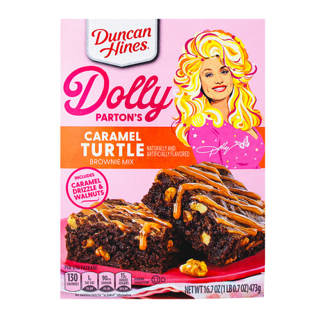 Dolly Parton Turtle Caramel Brownie Mix - 16.7oz - Dolly Parton - Dolly Parton Cake - Duncan Hines - Dolly Parton Turtle Caramel Brownie Mix - Dolly Parton Brownie