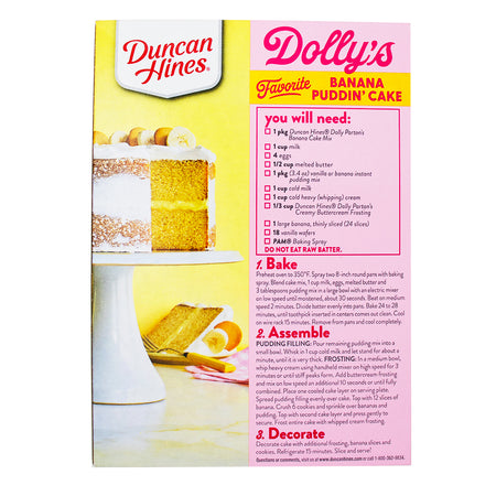 Doly Parton Banana Cake Mix - 15.25oz - Dolly Parton - Dolly Parton Cake - Duncan Hines - Dolly Parton Banana Cake