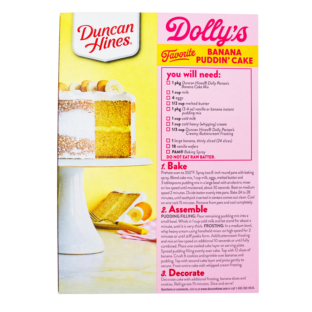 Doly Parton Banana Cake Mix - 15.25oz - Dolly Parton - Dolly Parton Cake - Duncan Hines - Dolly Parton Banana Cake