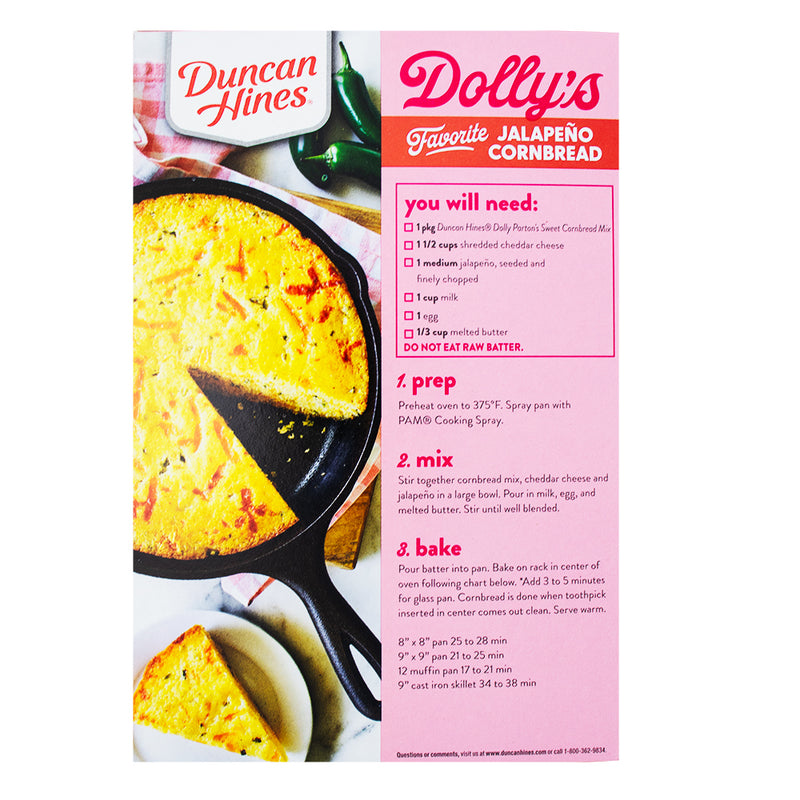 Dolly Parton Southern Sweet Cornbread Mix - 16oz - Dolly Parton - Dolly Parton Cake - Duncan Hines - Dolly Parton Southern Sweet Cornbread Mix - Dolly Parton Southern Sweet Cornbread - Dolly Parton Brownie - Cornbread - Cornbread Recipe