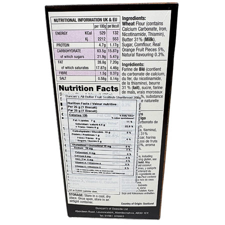 Duncan's Orange Shortbread (Scotland) - 200g