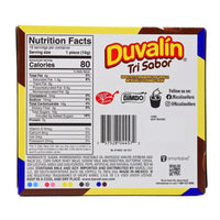 Duvalin Tri-Sabor Hazelnut Strawberry and Vanilla - 18ct Box Nutrition Facts Ingredients