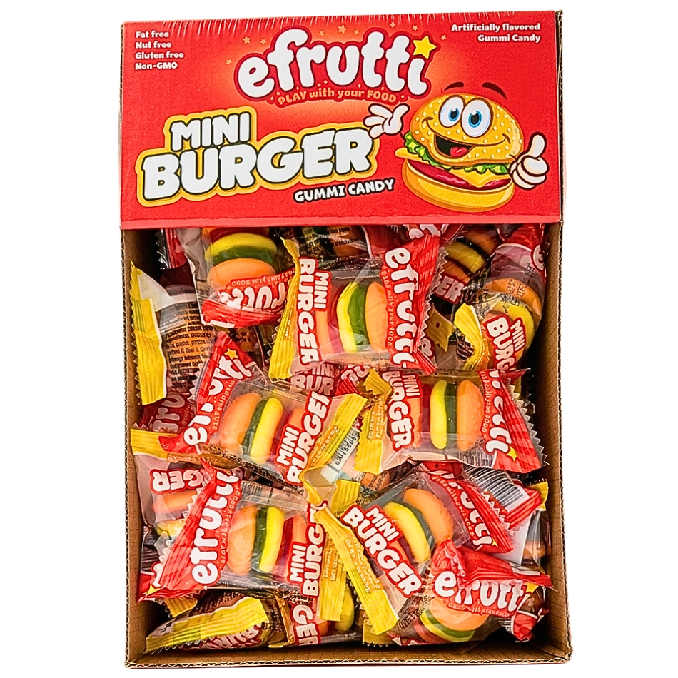 efrutti Gummi Burger Candy - 60ct