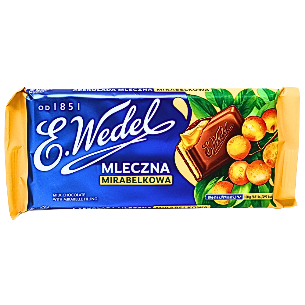 E. Wedel Milk Chocolate with Mirabelle Plum Filling (Poland) - 100g