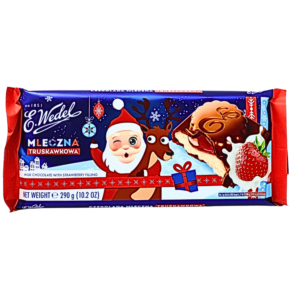 E. Wedel Milk Chocolate with Strawberry Filling (Poland) - 290g