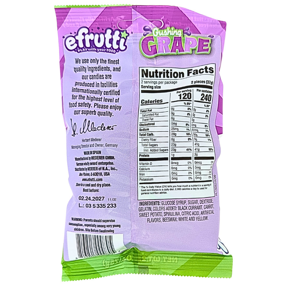 efrutti Gushing Grape - 2.6oz
