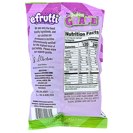 efrutti Gushing Grape - 2.6oz