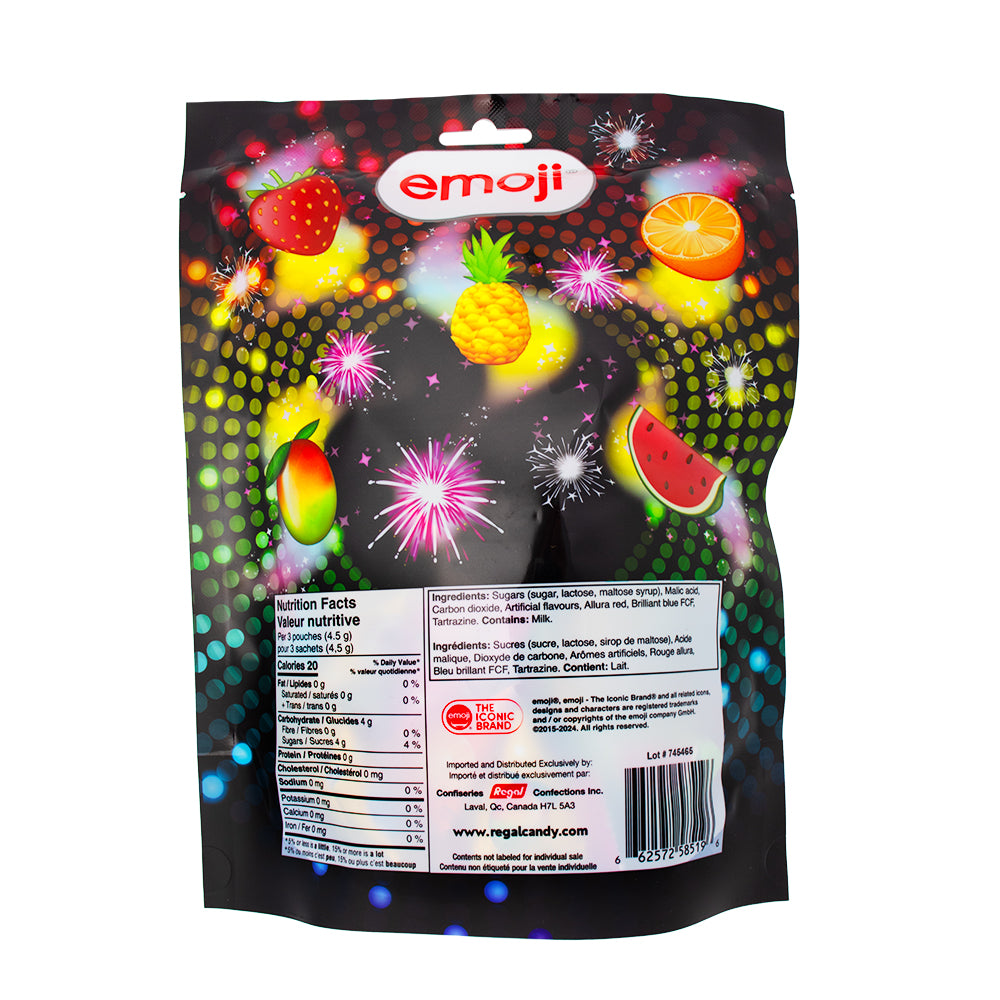 Emoji Popping Candy - 75g  Nutrition Facts Ingredients