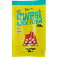 Sweet Sixteen Strawberry Filled Licorice - 100g, sweet sixteen, sweet sixteen candy, canadian candy, canadian sweets, canadian treats