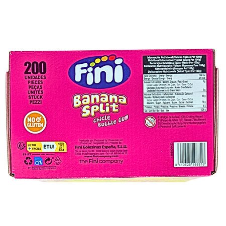 Fini Banana Split Bubble Gum (UK) - 200ct