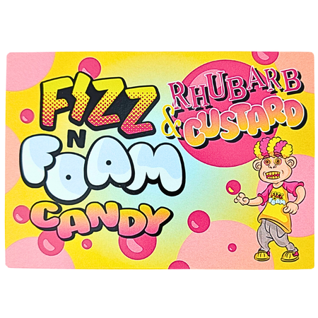 Fizz N Foam Candy Rhubarb & Custard (UK) - 100g