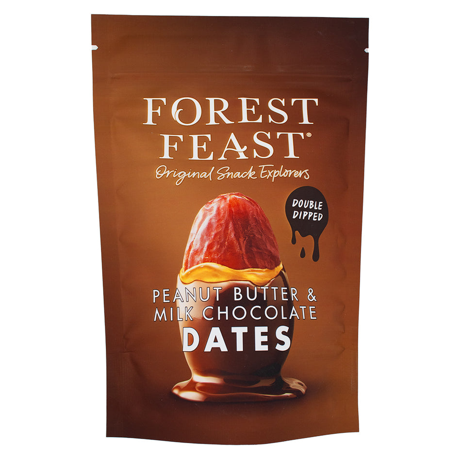 Forest Feast Peanut Butter & Milk Chocolate Dates (UK) - 140g - Forest Feast - Peanut Butter Snacks - Dates - Chocolate Covered Dates - Chocolate Dates - UK Snacks - UK Chocolate - British Chocolate - British Snacks