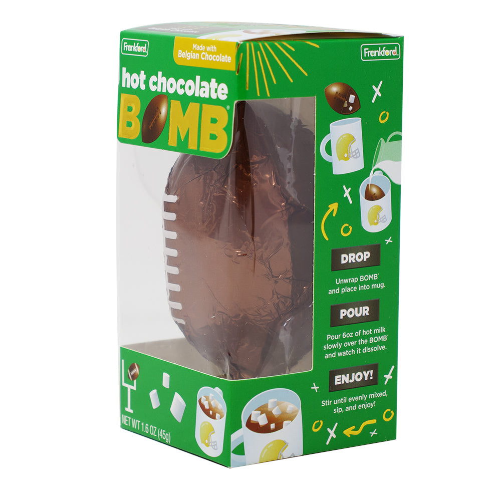Frankford Football Hot Chocolate Bomb - 1.6oz - Hot Chocolate Bomb - Football Chocolate - Football Hot Chocolate Bomb - Frankford Chocolate