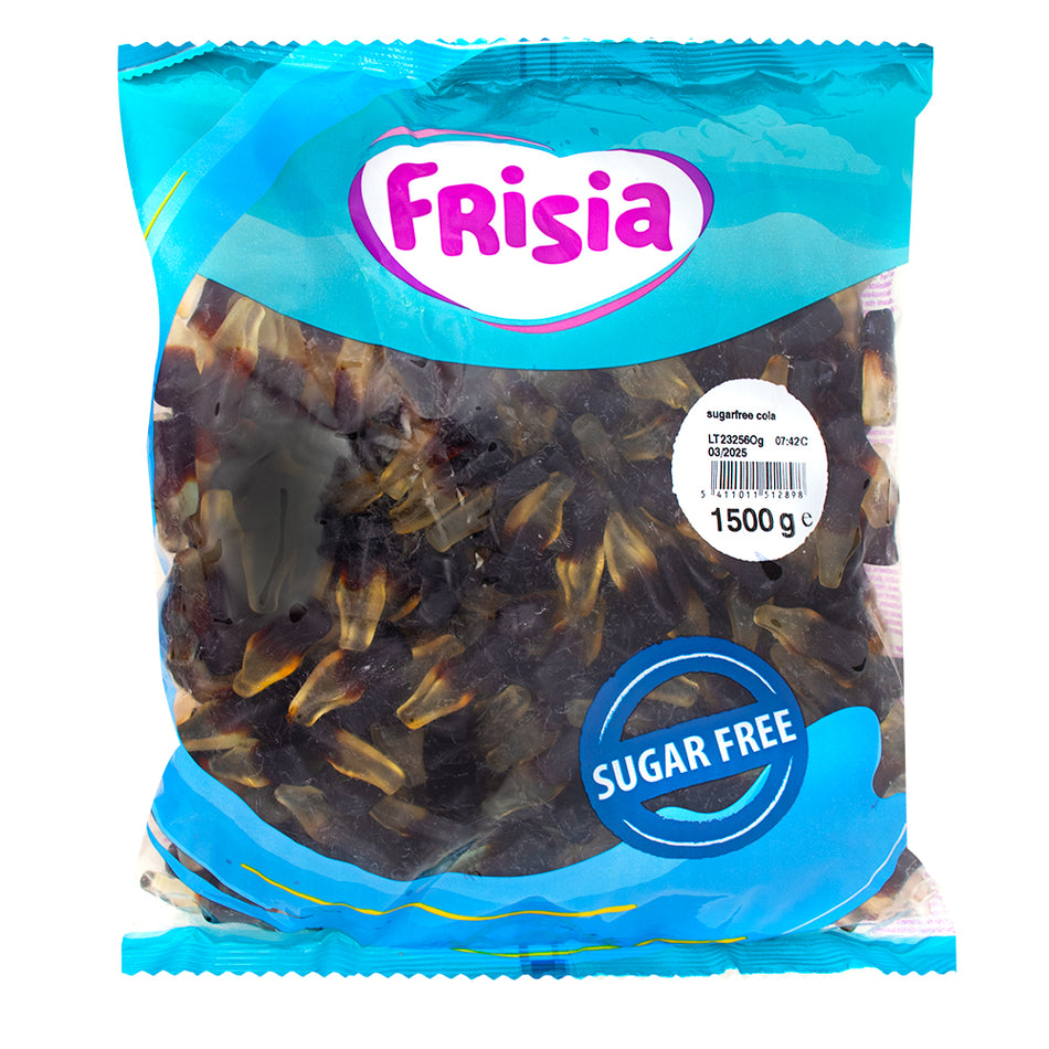 Astra Sweets Frisia Gummy Cola Bottles Sugar Free Candy - 1.5kg