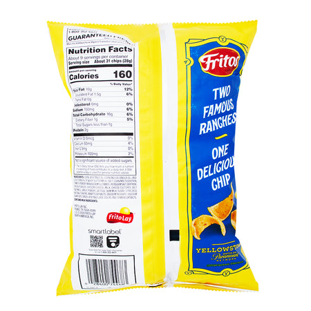 Fritos Yellowstone Ranch - 262.2g  Nutrition Facts Ingredients - Fritos Yellowstone Ranch Chips - Fritos - Fritos Chips - Ranch Chips - Fritos Ranch