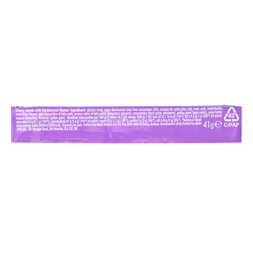 Fruit-Tella Blackcurrant - 41g  Nutrition Facts Ingredients