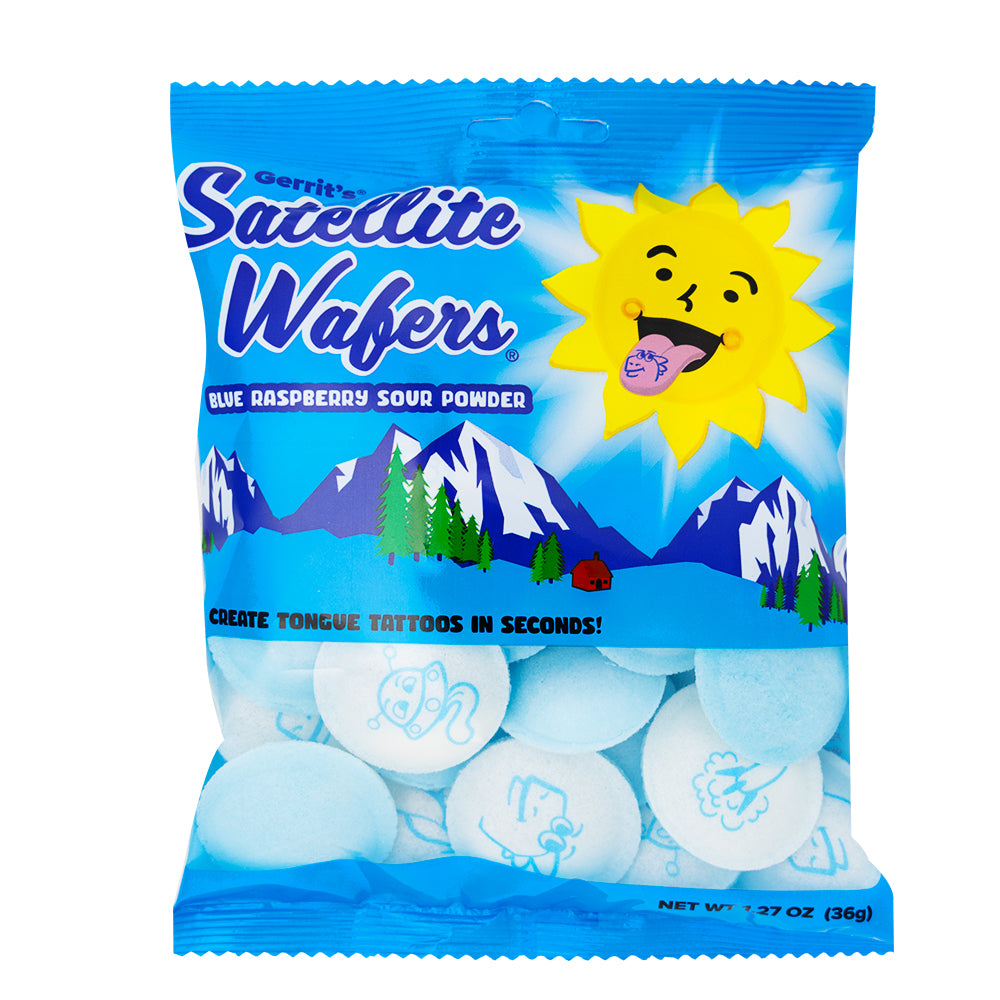 Wafers Raz Gerrit's Blue Raspberry Satellite Wafers With Tongue Tattoo - 36g ...