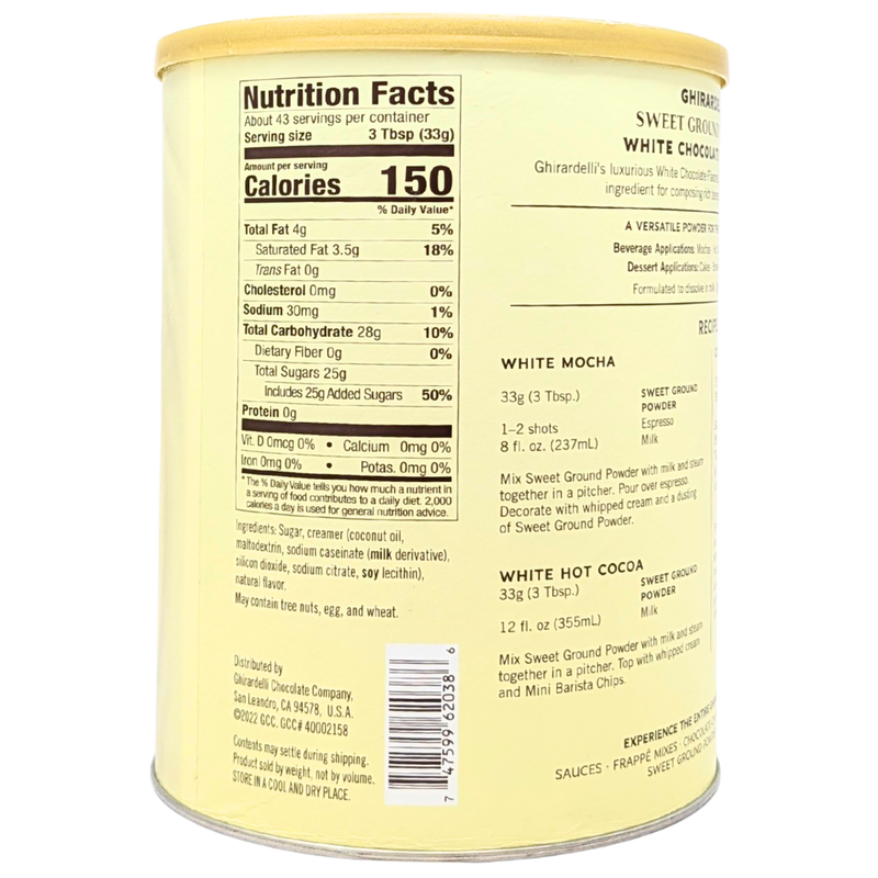 Ghirardelli White Chocolate Powder - 3.12lb