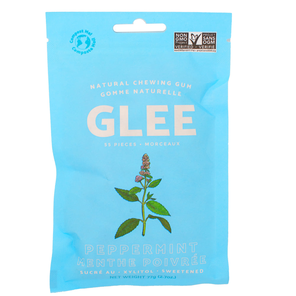 Glee Gum Sugar Free Peppermint - 77g - Glee - Glee Gum - Chewing Gum - Gum - Peppermint Candy - Peppermint Gum - Glee Gum Peppermint - Sugar Free - Sugar Free Gum